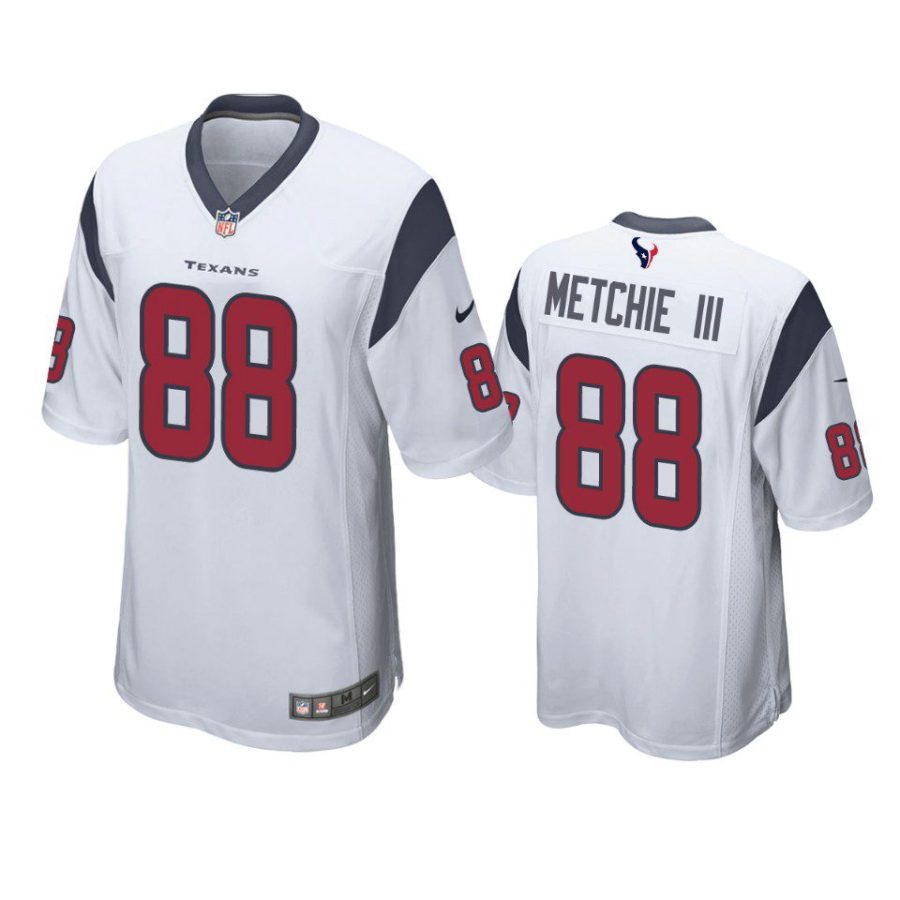 john metchie iii texans game white jersey