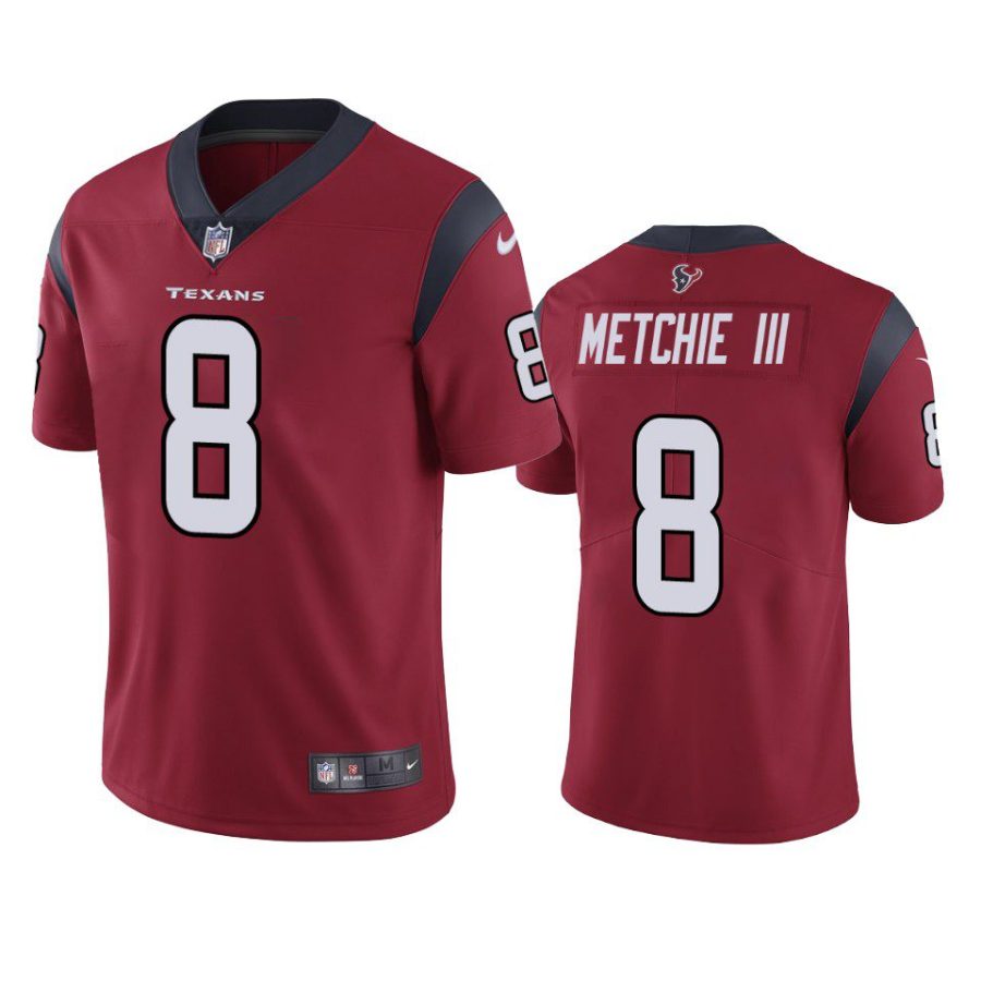 john metchie iii texans jersey red vapor limited