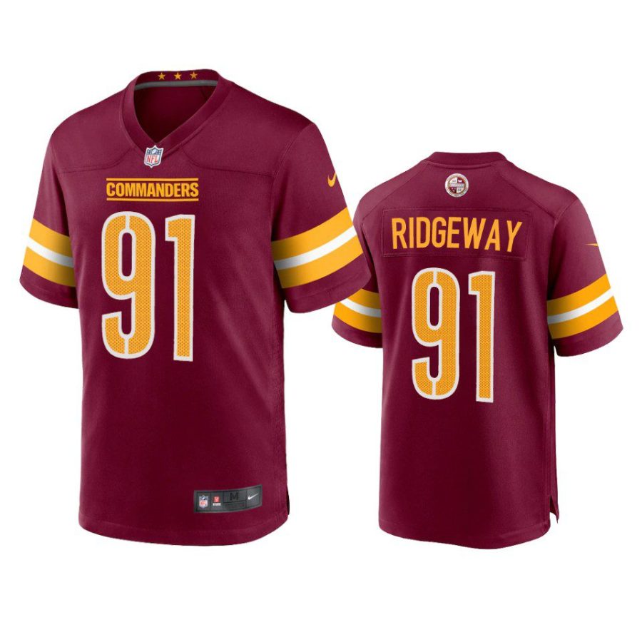 john ridgeway commanders burgundy game jersey