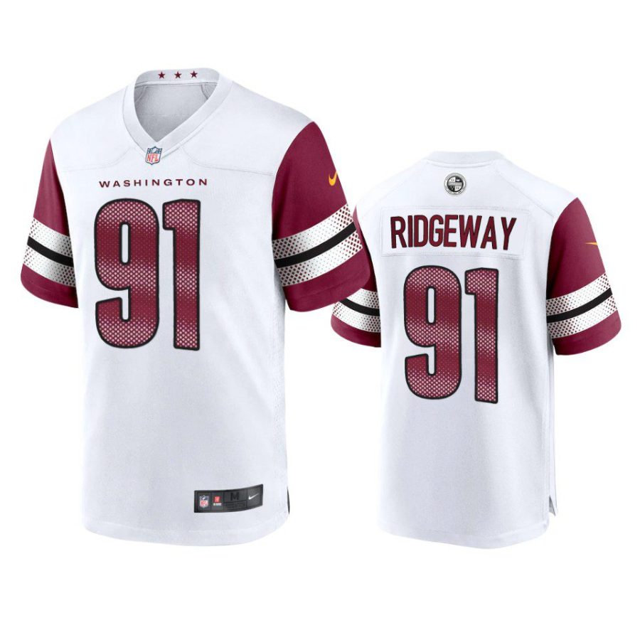 john ridgeway commanders white game jersey