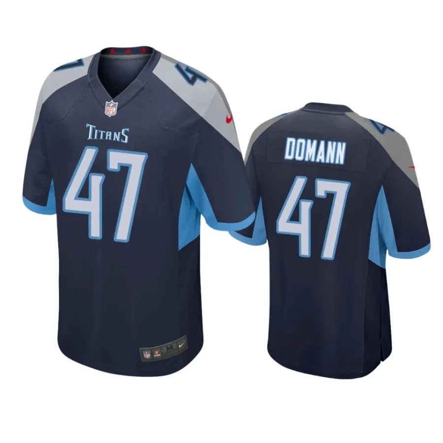 jojo domann titans navy game jersey