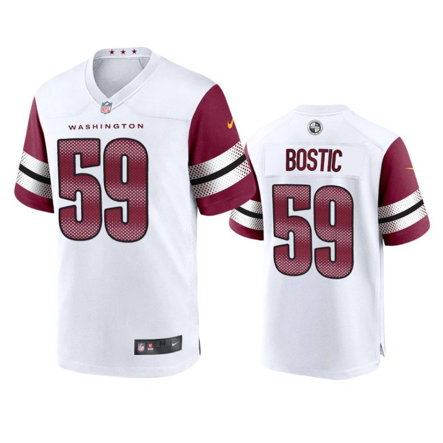 jon bostic commanders white game jersey