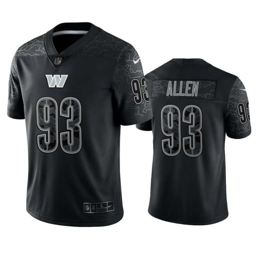 jonathan allen commanders black reflective limited jersey