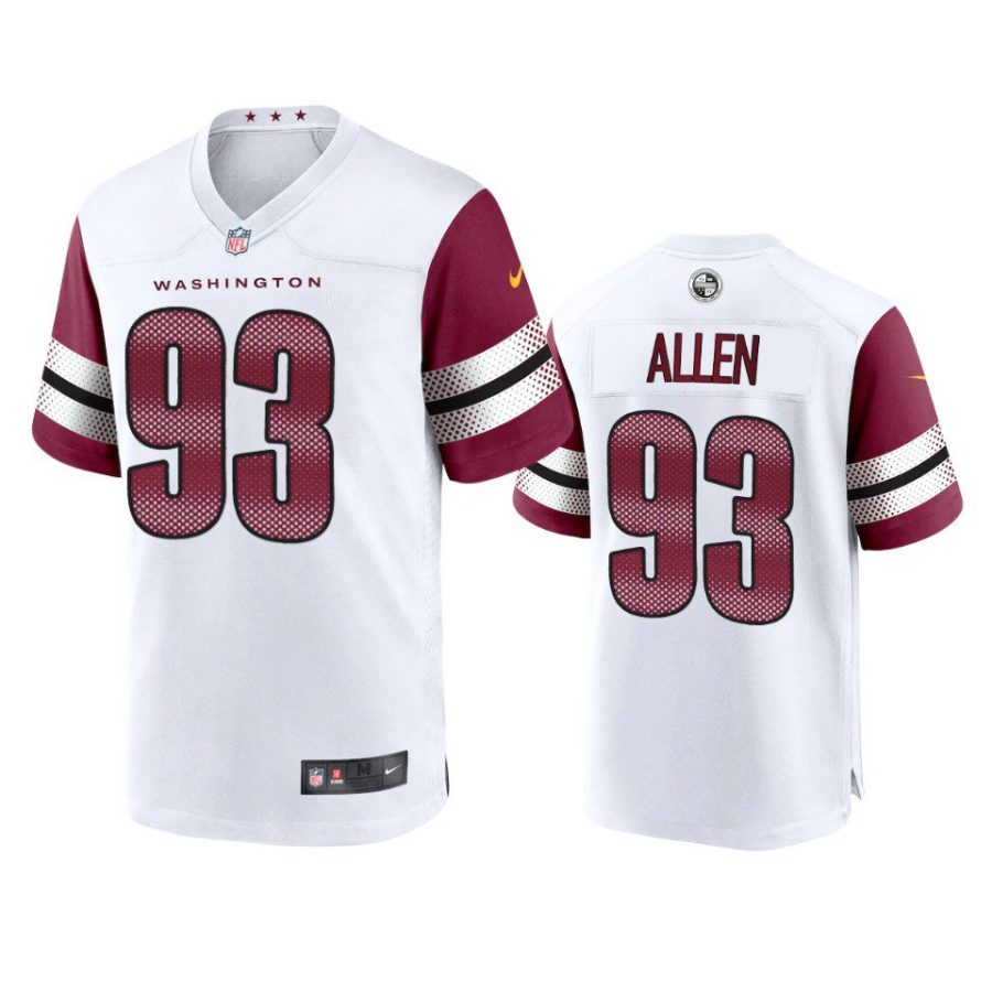 jonathan allen commanders white game jersey