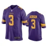 jordan addison vikings purple alternate game jersey