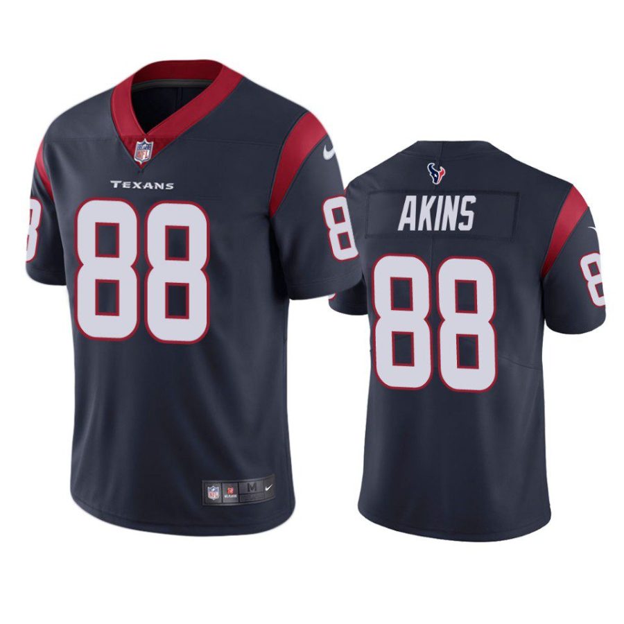 jordan akins texans navy vapor limited jersey