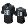 jordan davis eagles black game jersey