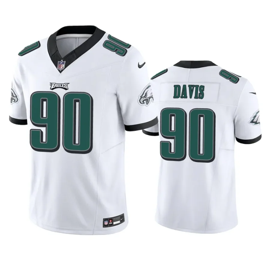 jordan davis eagles vapor f.u.s.e. limited white jersey