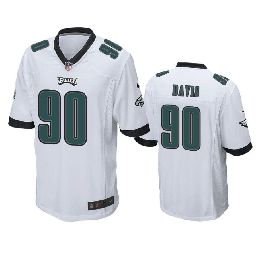 jordan davis eagles white game jersey