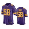 jordan hicks vikings purple alternate game jersey