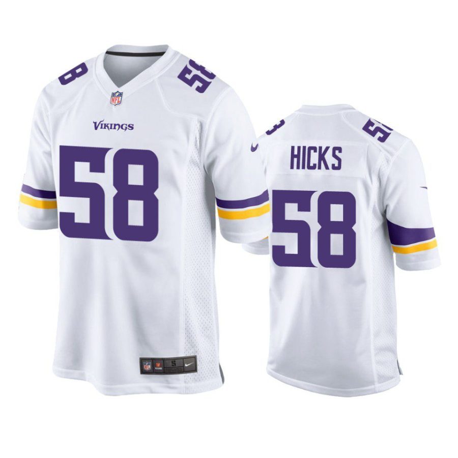 jordan hicks vikings white game jersey