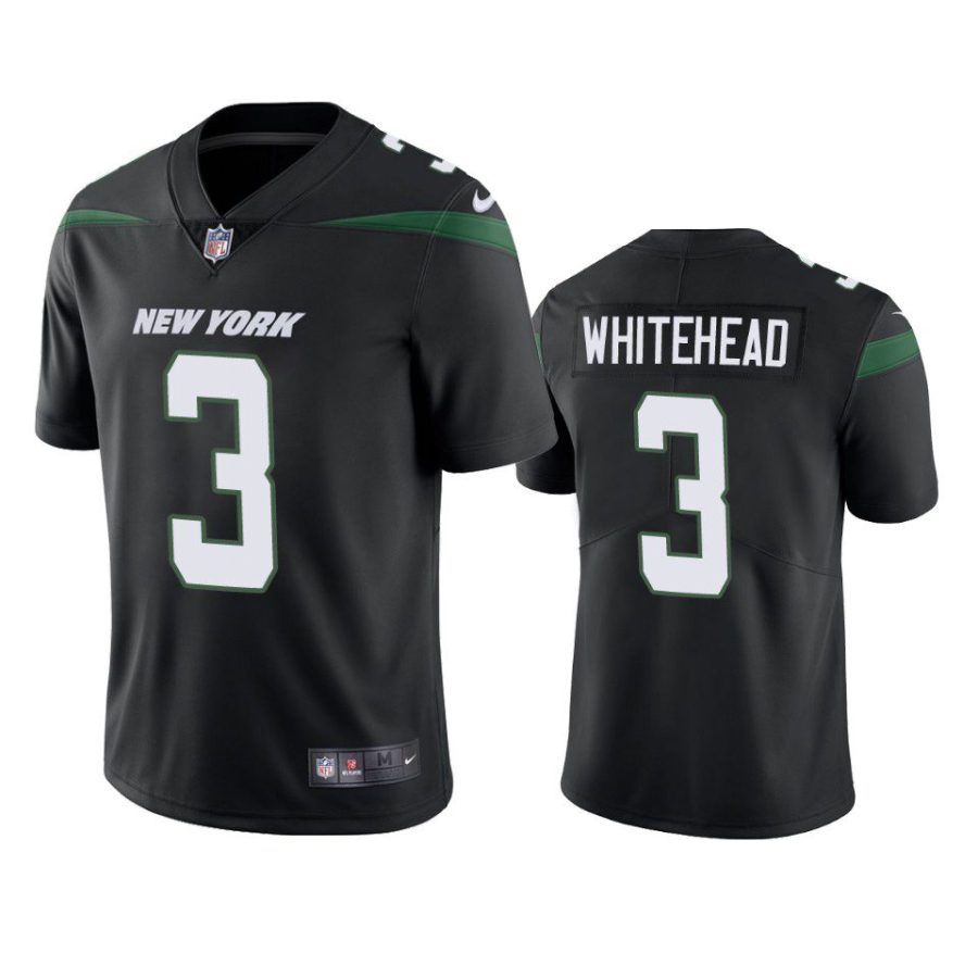 jordan whitehead jets jersey black vapor limited