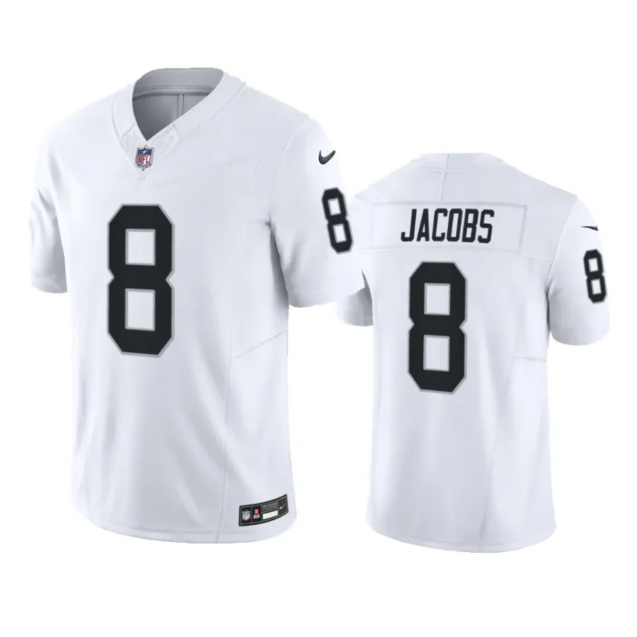 josh jacobs raiders jersey 2023 white vapor f.u.s.e. limited