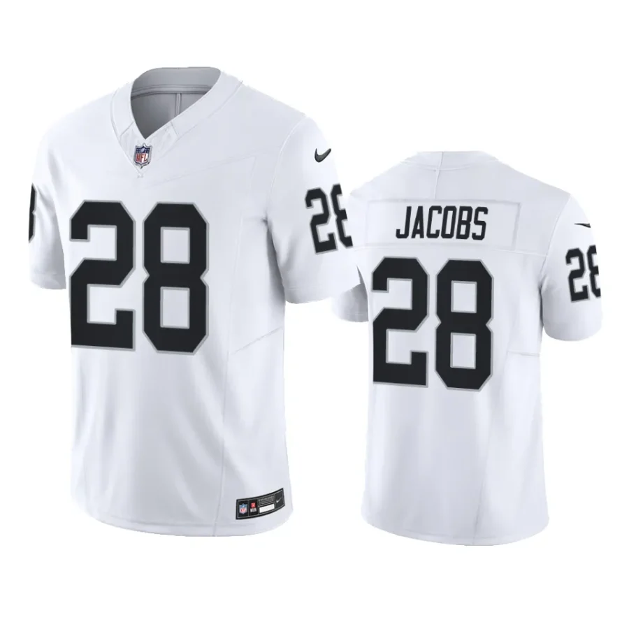 josh jacobs raiders white vapor f.u.s.e. limited jersey