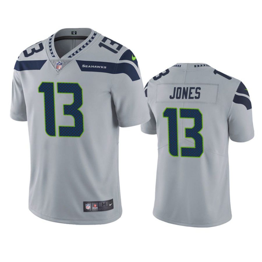 josh jones seahawks jersey gray vapor limited