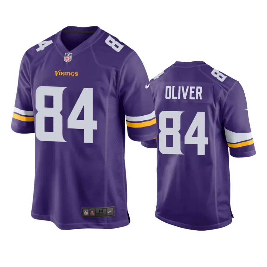 josh oliver vikings purple game jersey