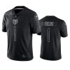 justin fields bears reflective limited black jersey