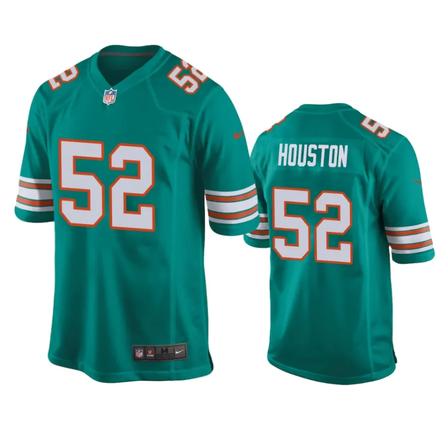 justin houston dolphins aqua alternate game jersey