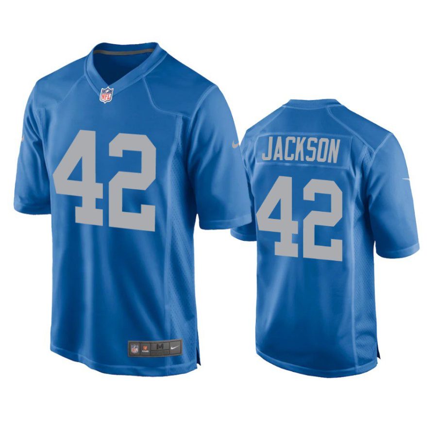 justin jackson lions throwback game blue jersey