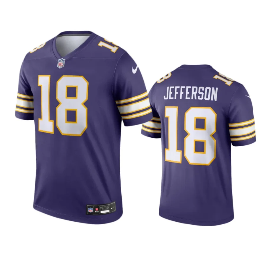 justin jefferson vikings classic legend purple jersey