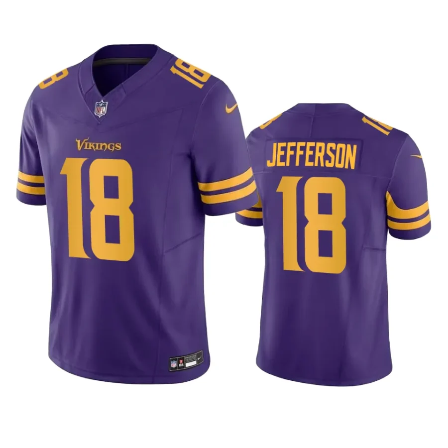 justin jefferson vikings purple vapor f.u.s.e. limited jersey