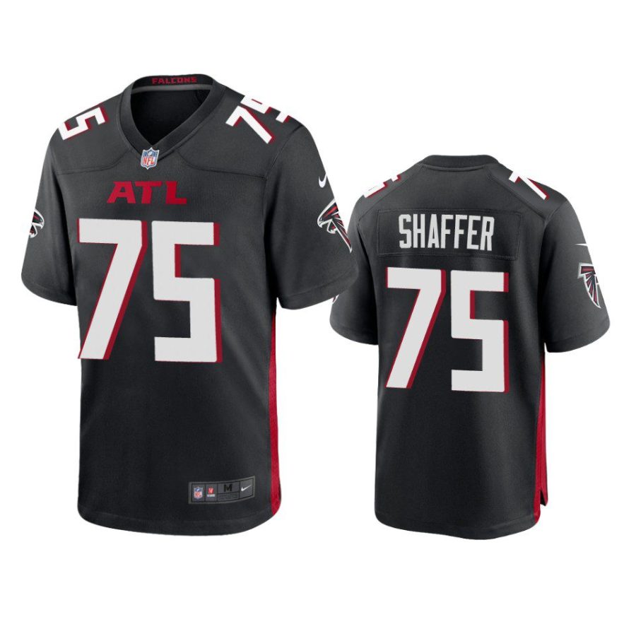 justin shaffer falcons black game jersey