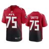 justin shaffer falcons red game jersey