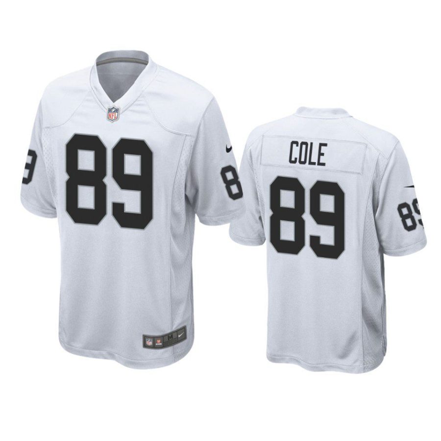 keelan cole raiders game white jersey