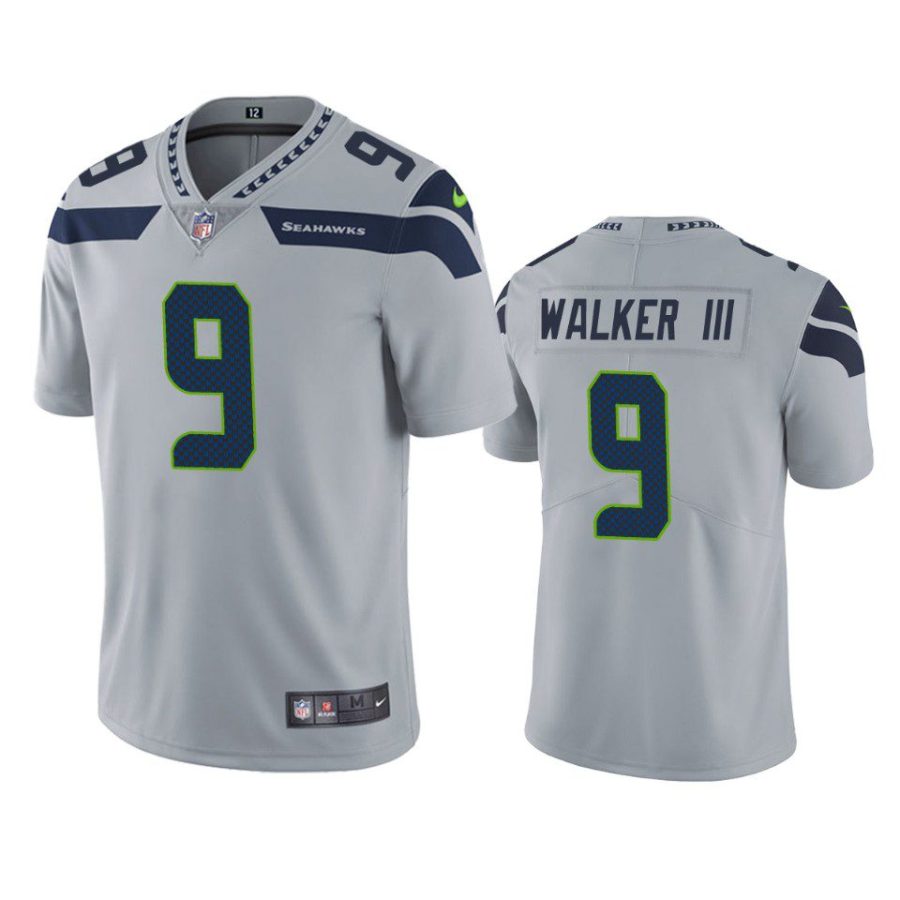 kenneth walker iii seahawks vapor limited gray jersey