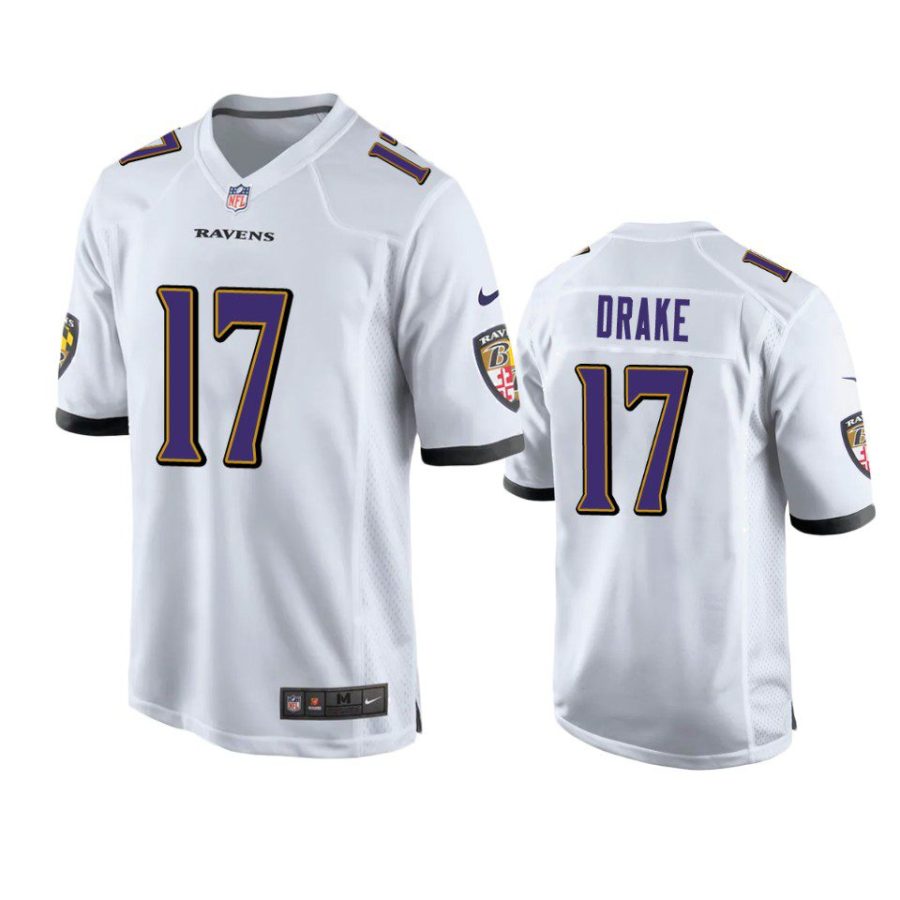 kenyan drake ravens white game jersey