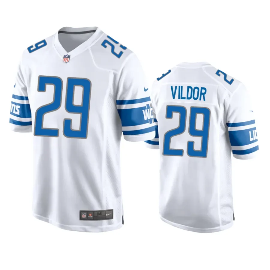 kindle vildor lions white game jersey