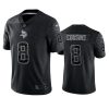 kirk cousins vikings black reflective limited jersey