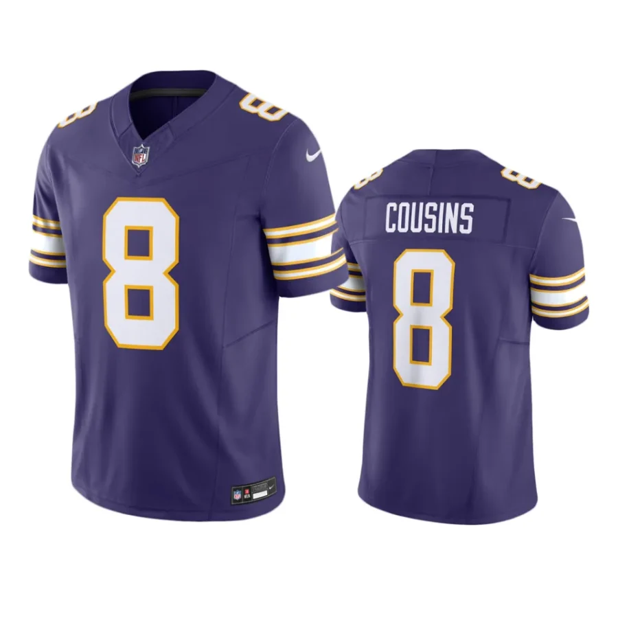 kirk cousins vikings classic f.u.s.e. limited purple jersey