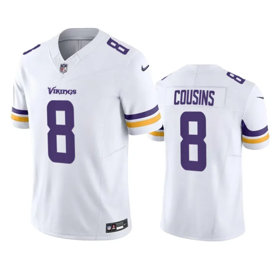 kirk cousins vikings white vapor f.u.s.e. limited jersey