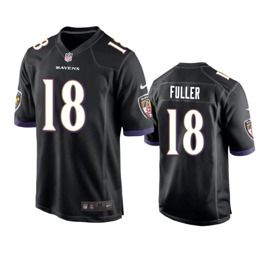 kyle fuller ravens black game jersey