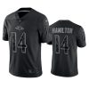 kyle hamilton ravens reflective limited black jersey