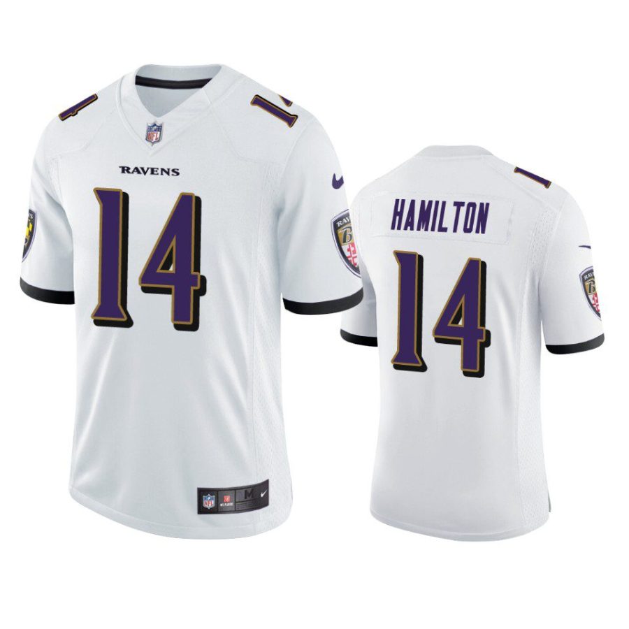 kyle hamilton ravens white vapor limited jersey