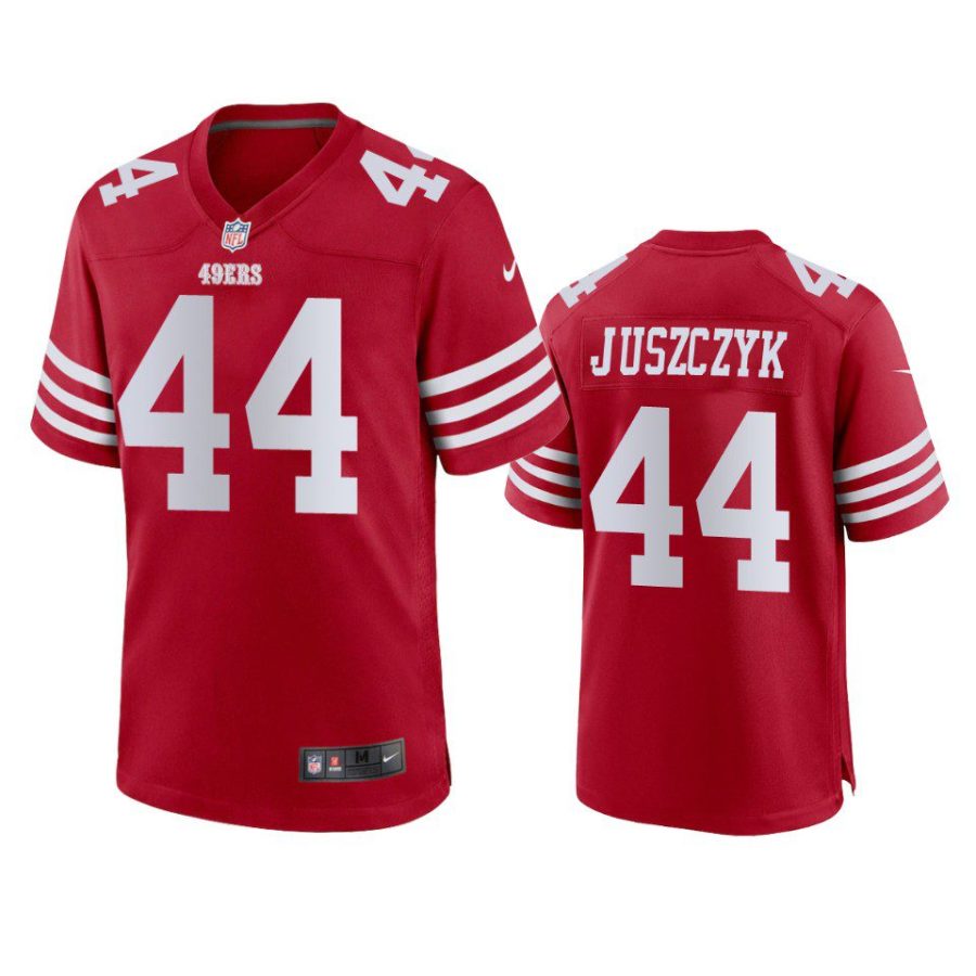 kyle juszczyk 49ers scarlet game jersey