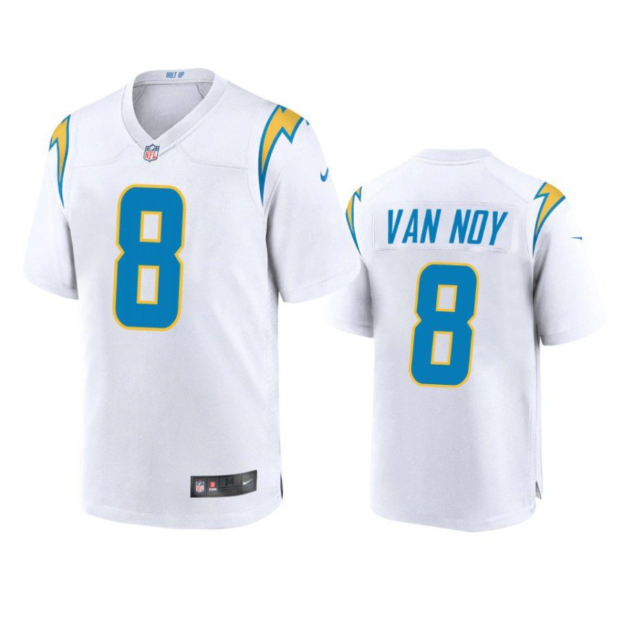 kyle van noy chargers white game jersey