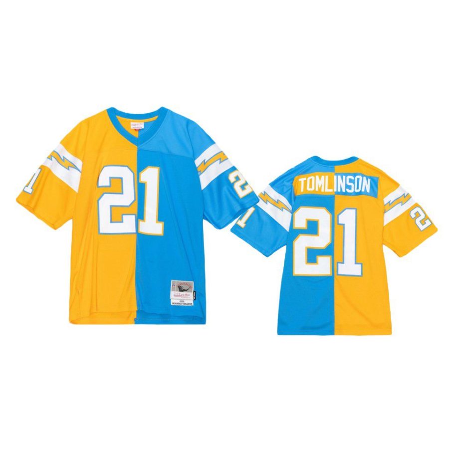 ladainian tomlinson chargers blue gold split legacy replica jersey