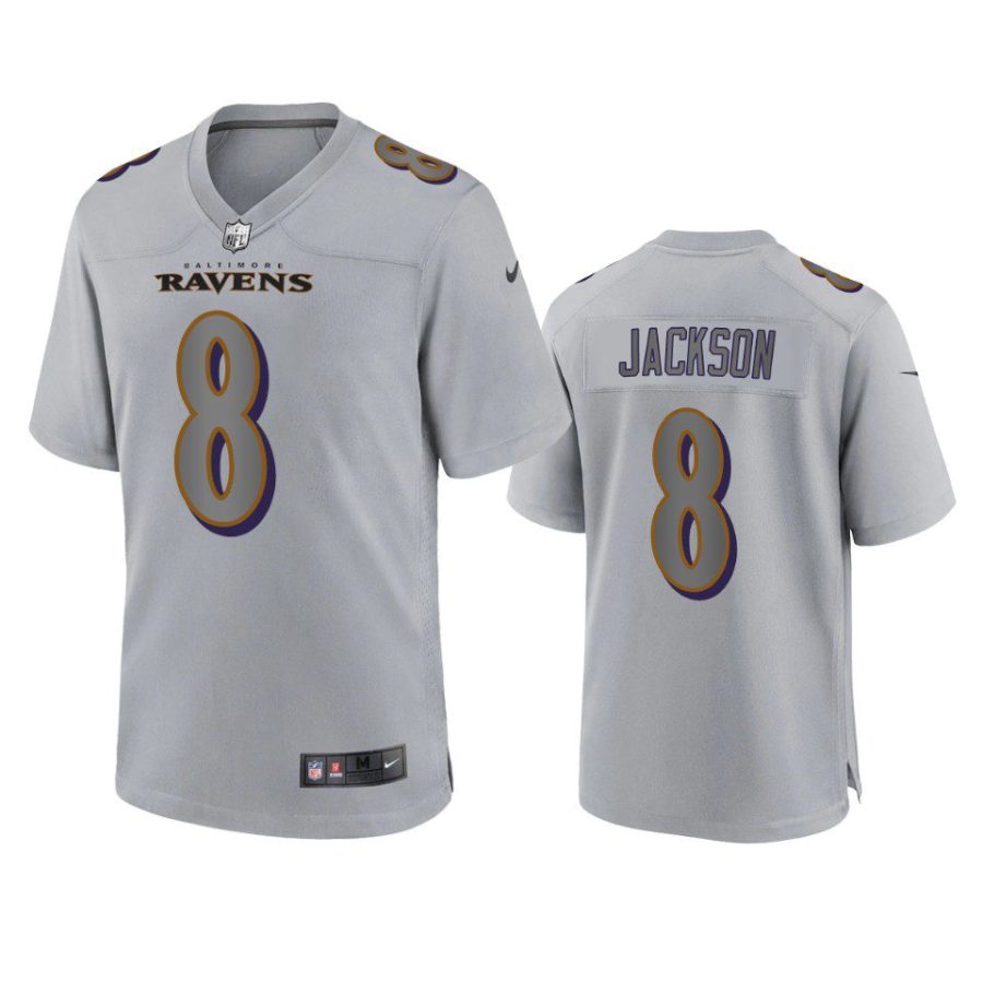 lamar jackson ravens atmosphere fashion game gray jersey