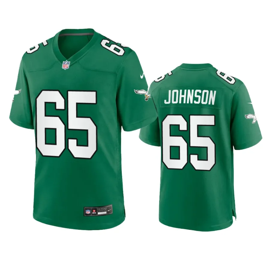 lane johnson eagles kelly green alternate game jersey