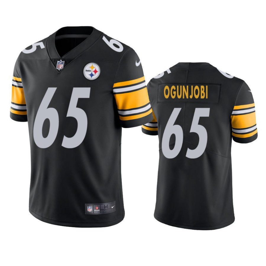 larry ogunjobi steelers jersey black vapor limited