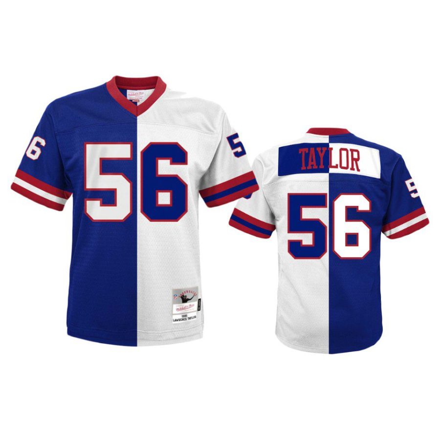 lawrence taylor giants royal white split legacy replica jersey 0a