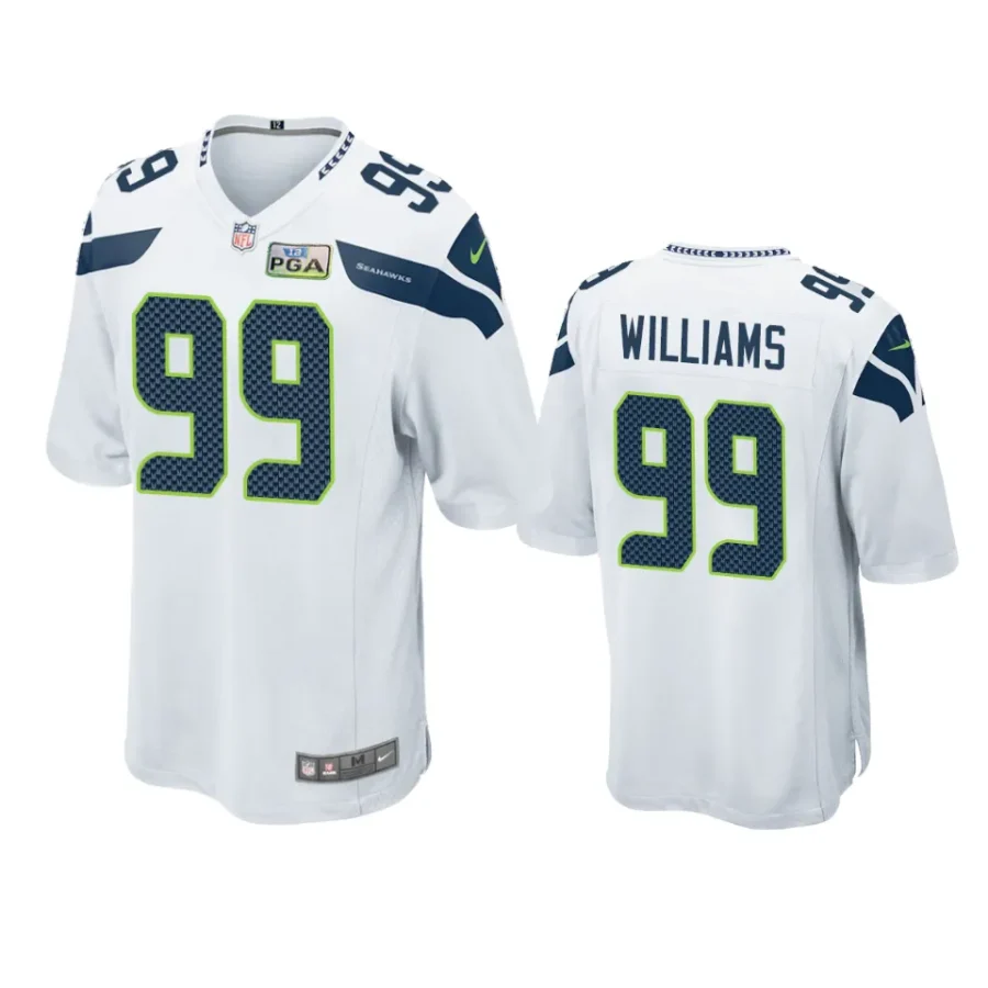 leonard williams seahawks white game jersey