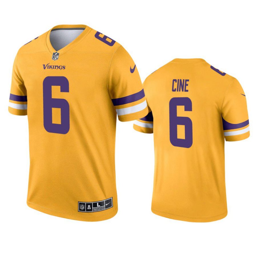 lewis cine vikings inverted legend gold jersey