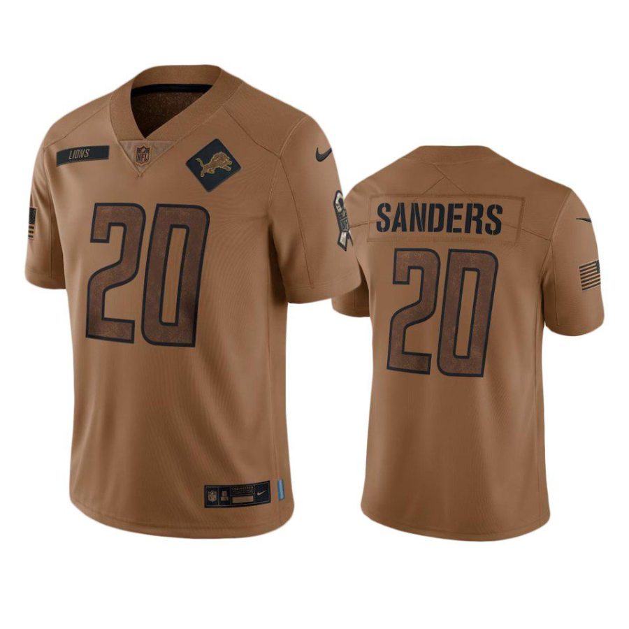 lions barry sanders limited 2023 salute to service brown jersey