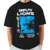 lions black smplfd newsprint t shirt