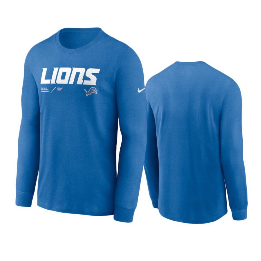 lions blue infographic long sleeve t shirt