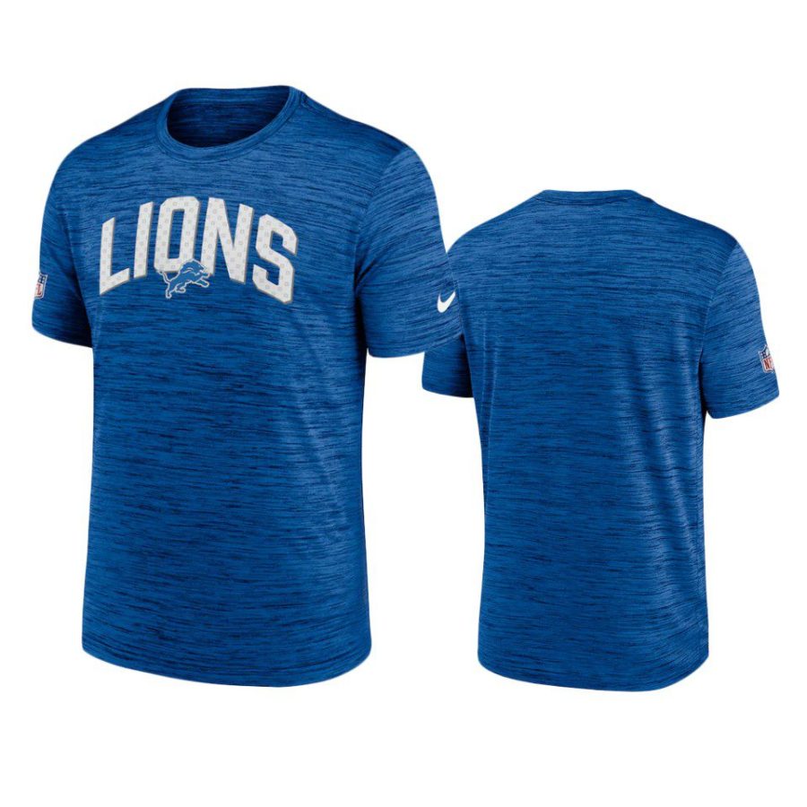 lions blue velocity athletic stack performance t shirt